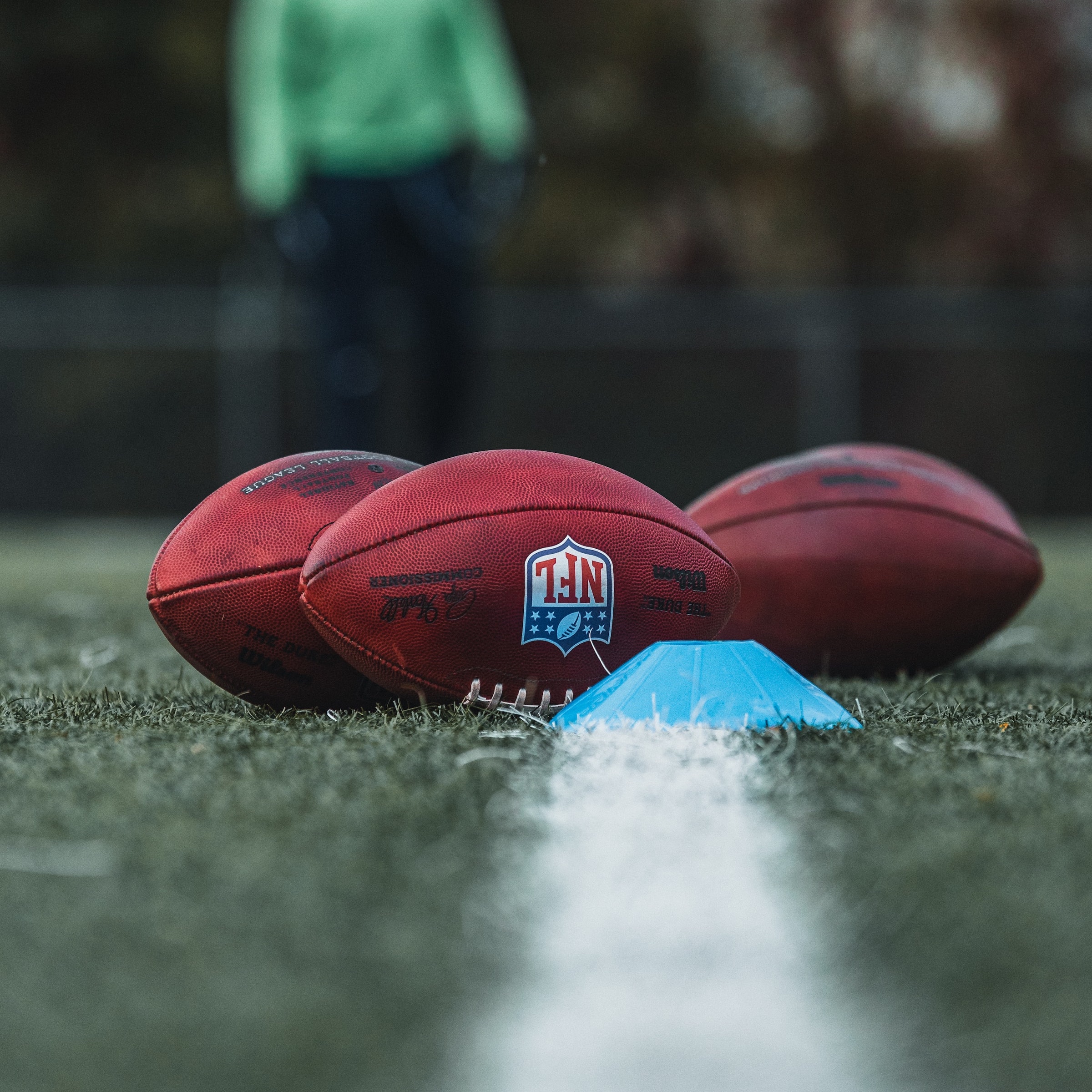 Footballs with NFL shield